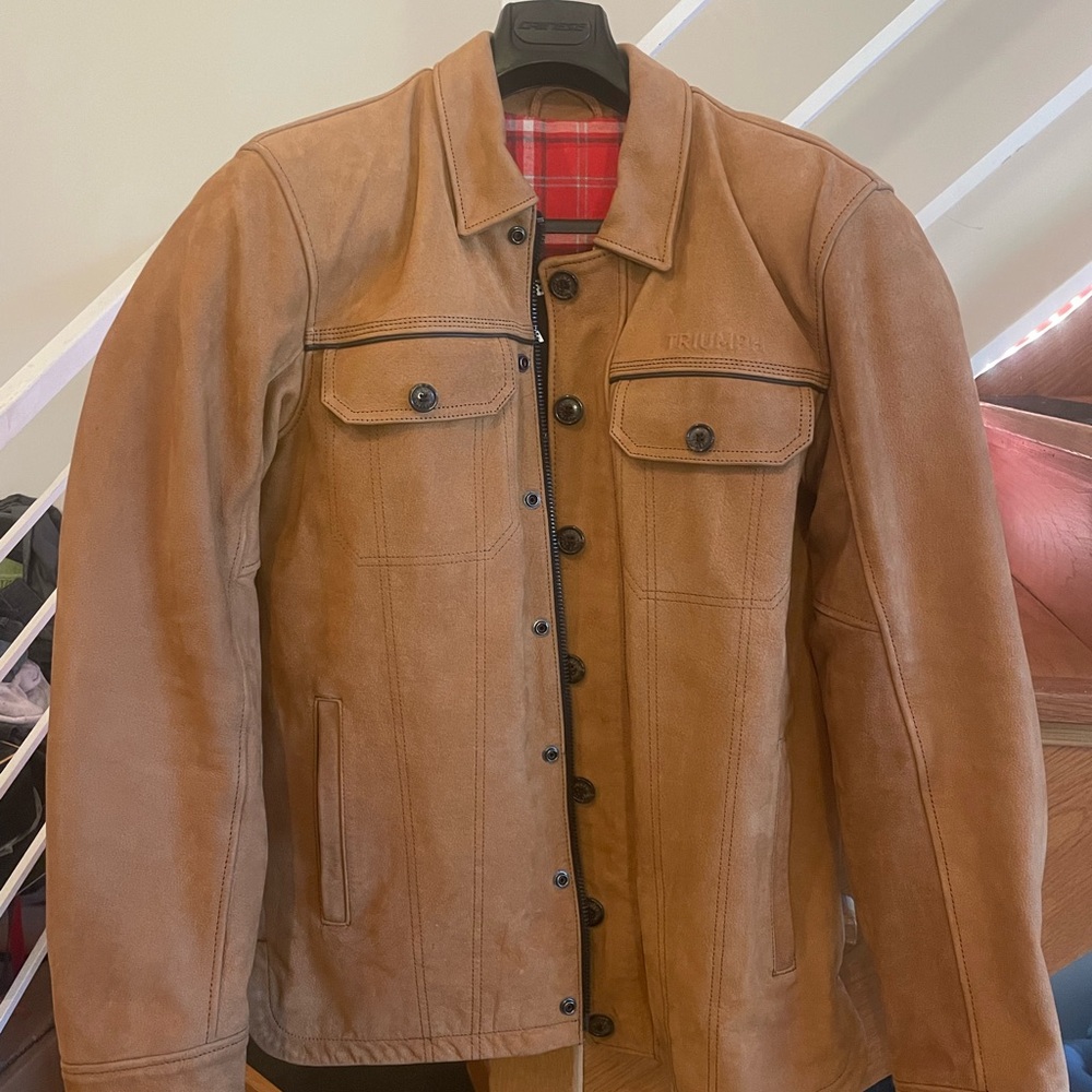 Triumph Men's Tan Leather Jacket